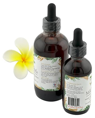 Herbal Wellness Hawaii - Extrato Líquido de Sementes Secas de Cardo Mariano (Silybum marianum) – Suporte ao Fígado Saudável, Livre de Álcool 120 ml