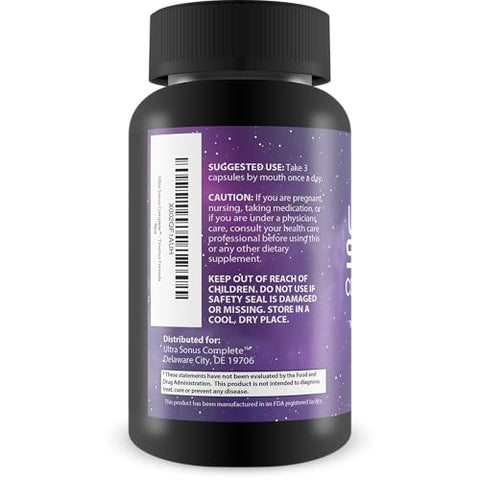 Ultra Sonus Complete - Suplemento para Zumbido – Fórmula Máxima de Alho Cúrcuma Vitamina C – Suporte à Redução da Inflamação