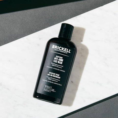 Brickell Men's Products - Gel Facial de Limpeza Anti-Envelhecimento para Homens Brickell, Natural e Orgânico, Firmeza e Espuma
