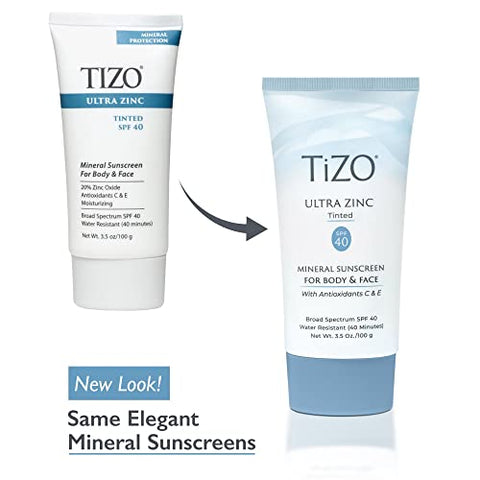 Protetor Solar TIZO Ultra Zinc Facial e Corporal com Tonalizante SPF 40, 100g