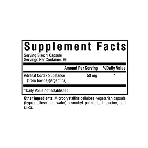 Adrenal Cortex: Suporte para um Sistema Nervoso Saudável – 60 cápsulas de 500mg - Seeking Health