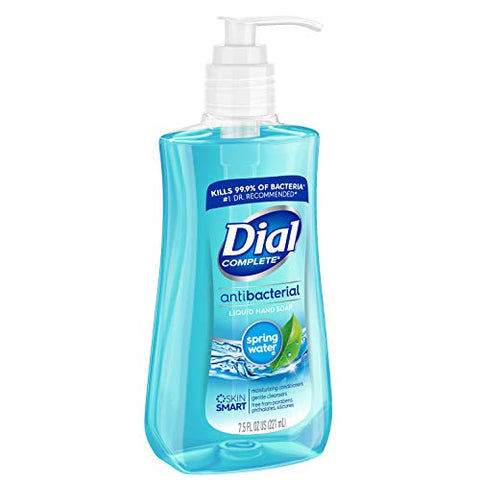 Sabonete Líquido Antibacteriano Dial Água de Nascente 221ml, Azul, 12 Unidades