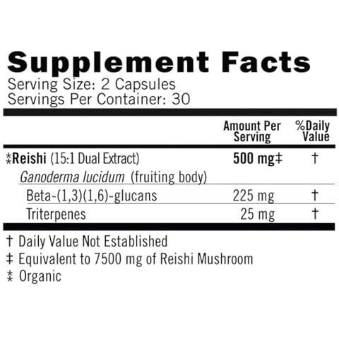 Eversio Wellness - CHILL Now – Suplemento Orgânico de Cogumelo Reishi – Extrato Dual 15:1 em 60 Cápsulas Veganas (250mg)