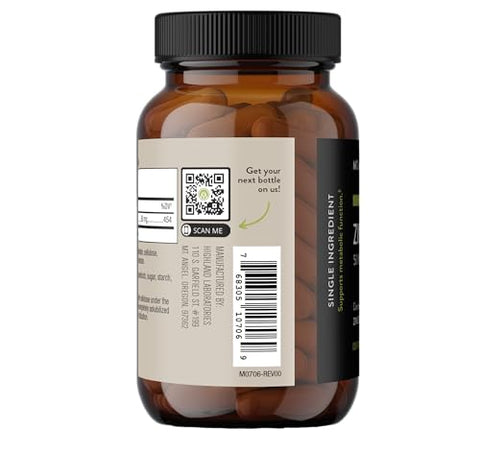 Citrato de Zinco 50mg – Quelato de Citrato de Zinco – 60 Comprimidos Vegetarianos - Mt. Angel Vitamins