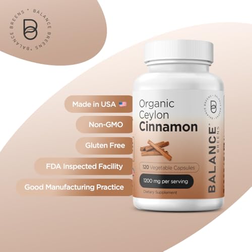 Balancebreens - Canela Ceylon Orgânica 1200mg – 120 Cápsulas Vegetais – Sem Preenchimento – Balance Breens