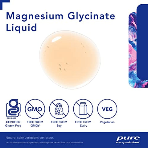 Magnésio Glicinato Líquido Pure Encapsulations – Suporte à Saúde Óssea – 100g