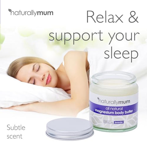 NaturallyMum - Creme Corporal de Manteiga de Magnésio para Dormir [NATURAL] – 100g