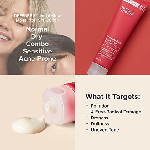 Paula's Choice - Paula’s Choice DEFENSE Essential Glow Hidratante Mineral SPF 30 com Extrato de Kiwi e Vitamina C – 50ml