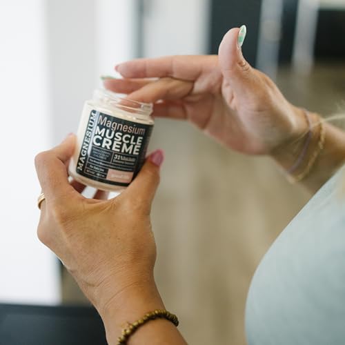 living the good life naturally - Creme Muscular de Magnésio Natural para Alívio da Dor – Blue Emu, Hortelã-Pimenta, Mentol e Cloreto de Magnésio para Recuperação Muscular – 120g