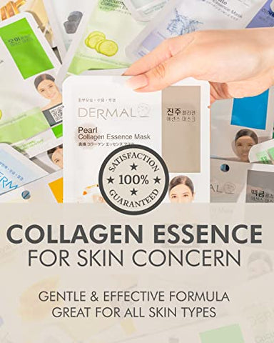 Combo Pack DERMAL 39 – Máscara Facial Coreana de Colágeno Essence – Hidratante – 50g