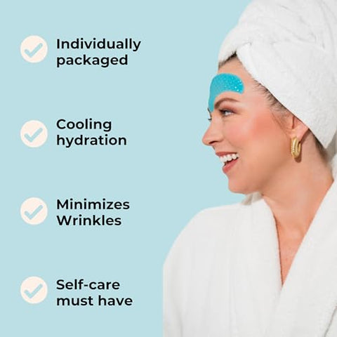 JANE VINE - Patches para Rugas na Testa 20 Unidades – Hidratação Refrescante de Colágeno para Remover Linhas na Testa – Patches Faciais com Vitamina E