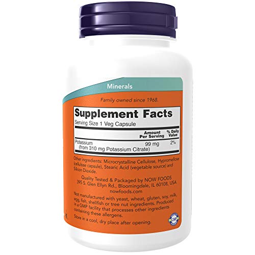 NOW Foods - Potássio Citrato 99 mg 180 Cápsulas (Pacote com 2)