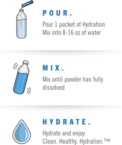 Hydration Mix Blue Raspberry – 24 Pacotes Individuais, Sem Açúcar, Com Eletrólitos Essenciais - BIOSTEEL