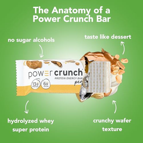 Mission Nutrition - Power Crunch Barras de Proteína – Pack Variado – Alta Proteína, Baixa Caloria, Lanche com Baixo Açúcar – Caixa de Lanches Variados (16 Unidades) 40g por Barra