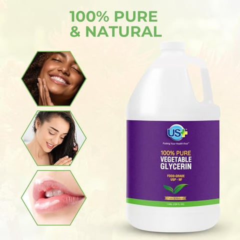 US+ - Glicerina Vegetal Pura 100%% – Farmacêutica | 100ml