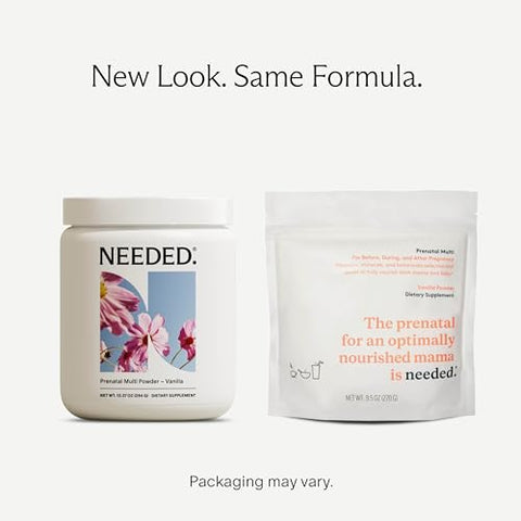 Needed. - Pó Multivitamínico de Baunilha com Colina para Gestantes, Gravidez, Amamentação, Pós-parto | Fórmula Especializada