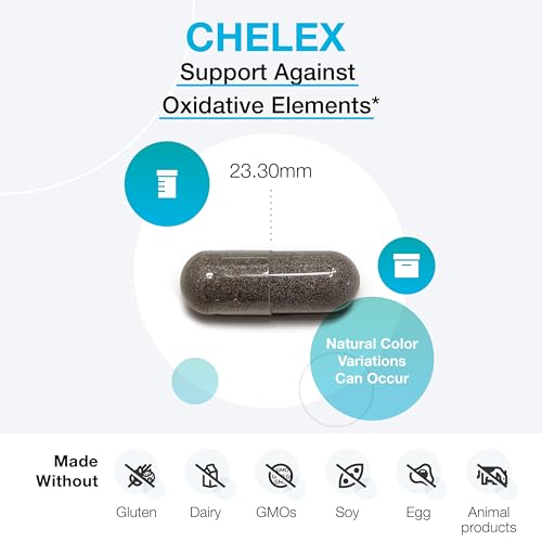 CheleX – Suplemento de N-Acetil Cisteína (NAC) com Ácido Alfa Lipóico para Apoiar a Desintoxicação do Fígado e Proteger Tecidos do Estresse Oxidativo – Vegetariano Não-OGM - XYMOGEN