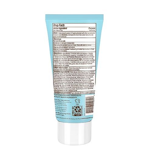 Babo Botanicals Protetor Solar Mineral para Bebês Sensíveis SPF50 – Óxido de Zinco Natural – Rosto – 50g