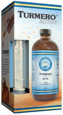 K-75 Turmero Active – 8 Fl. Oz. (237 ml) | Potente Fórmula de Cúrcuma | Suporte Ativo para Saúde | Marca Apex Energetics - Apex Energetics