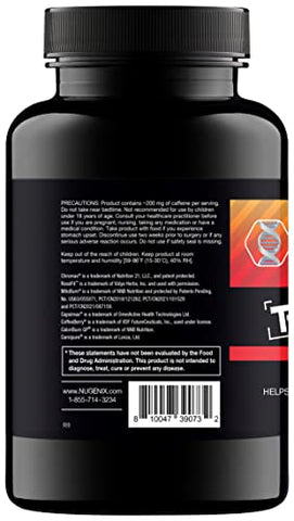 Thermo-X: Queimador de Gordura Termogênico para Homens, Acelerador Metabólico Extremo, 60 Cápsulas - Nugenix