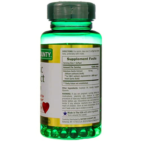 Nature's Bounty - Nature’s Bounty Extrato de Alho 1000 mg, 100 Cápsulas Softgels de Liberação Rápida (Pacote com 6) – Compre Agora!