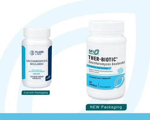 Probiótico Saccharomyces Boulardii – Resistente ao Ácido | 30 cápsulas | 5 bilhões de UFC | Promove a saúde intestinal - Klaire Labs