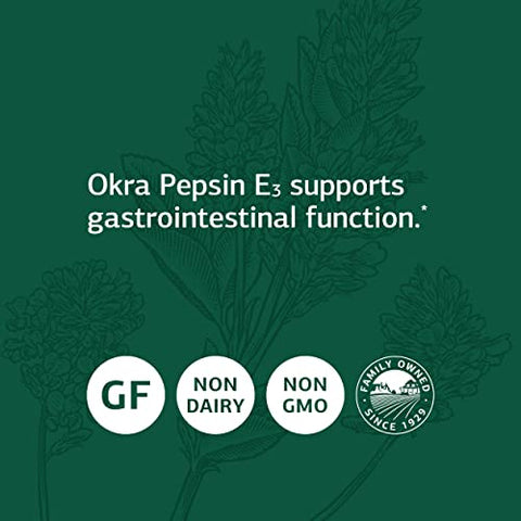 Standard Process Inc. - Standard Process Okra Pepsin E3 – Saúde Digestiva e Digestão Completa com Alimentos Integrais, Colesterol, Intestino e Limpeza Intestinal com Pepsina, Alfafa, Musgo Espanhol, Trigo Sarraceno e Quiabo – Sem Glúten