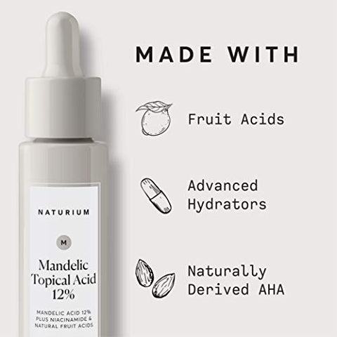 Ácido Mandélico Tópico 12%%, com Niacinamida – 30ml - Naturium