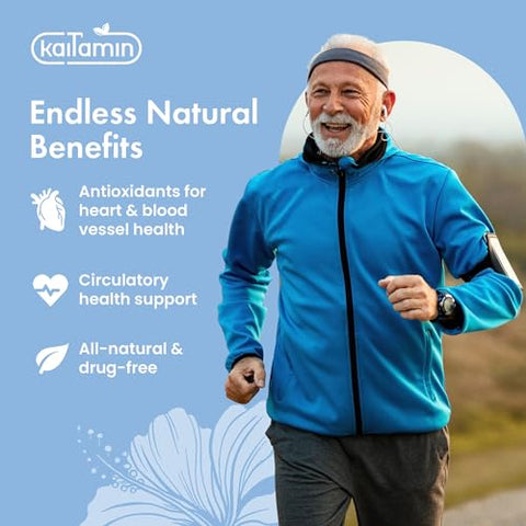 Kaitamin - Suplemento de Suporte à Pressão Arterial com Alho, Hibisco e Espinheiro – Saúde Cardíaca e Circulação, Ervas e Vitaminas para um Coração Saudável – 90 Cápsulas, 3