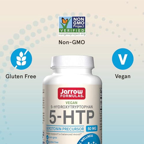 5-HTP – 90 Cápsulas Vegetarianas – Suporta Produção de Melatonina - Jarrow Formulas
