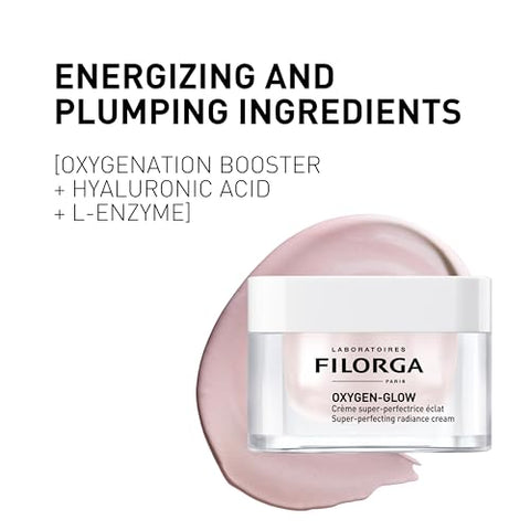 Creme Diário Filorga Oxygen-Glow Super-Perfeccionador de Radiância, Tratamento Hidratante com Impulso Hialurônico e Enzimas Detoxificantes para uma Pele Impecável, Sem Rugas – 50g