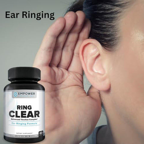 Empower Health Labs - Ring Clear Fórmula Natural para Alívio Duradouro do Zumbido no Ouvido – Suprimento de 30 Dias
