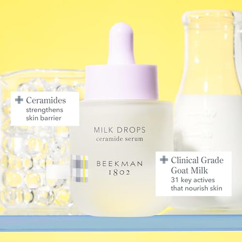 Beekman 1802 Serum Facial de Ceramida Milk Drops – Sem Fragrância – Hidratação Intensa  Beekman 1802