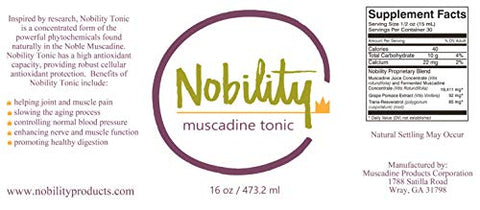 NOBILITY - Nobility Muscadine Tonic – Energia e Saúde com Sabor Refrescante | 500ml