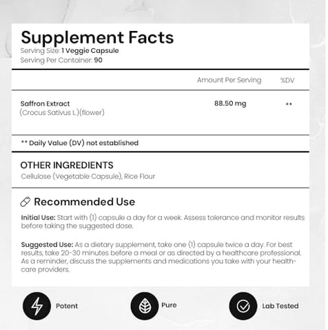 Extrato Puro de Açafrão – Supressor de Apetite para Perda de Peso – Estimulador de Metabolismo – Comprimidos para Dieta Feminina - ACEWORKZ