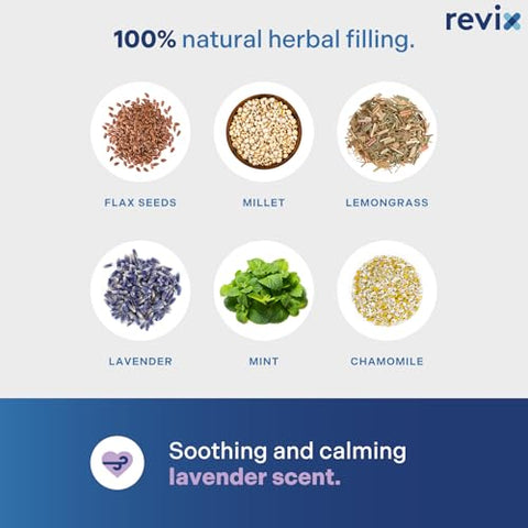 Almofada de Aquecimento para Alívio de Dor no Pescoço, Ombros e Costas com Calor Úmido, Envoltório Ponderado Aquecido para o Pescoço no Micro-ondas, Perfumado - REVIX