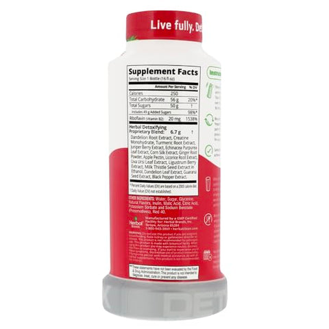 QCarbo16 Bebida Detox Premium de 16 ml, Sabor Tropical – Marca Herbal Clean - Herbal Clean