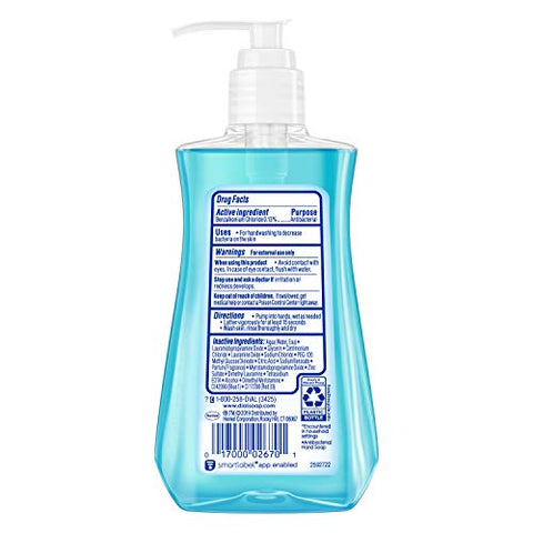 Sabonete Líquido Antibacteriano Dial Água de Nascente 221ml, Azul, 12 Unidades