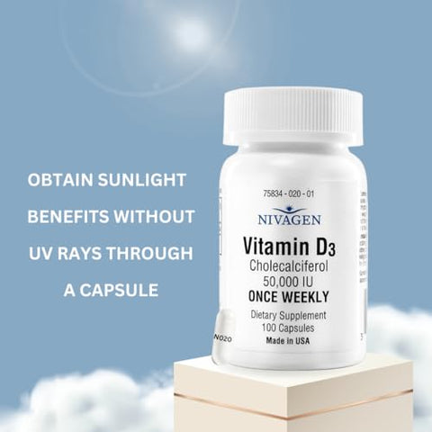 Nivagen - Vitamina D3 50.000 UI Cápsula (100) – Pharmaceuticals Inc
