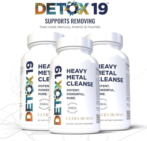 Ultra Human - Detox Pesado de Metais Pesados – Cápsulas de Detox de Zeólita, Energia Natural e Sistema Imunológico, Suporta Detox Diário e pH Ótimo, Cápsulas Alcalinas de Máxima Absorção, Fácil de Tomar (60 Cápsulas)