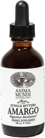 Anima Mundi Apothecary - Anima Mundi Amargo Digestive Bitters – Tônico Digestivo de Ervas – Bitters Digestivos para Limpeza – Gotas Líquidas para Limpeza e Desintoxicação do Fígado com Ingredientes Orgânicos (60ml)