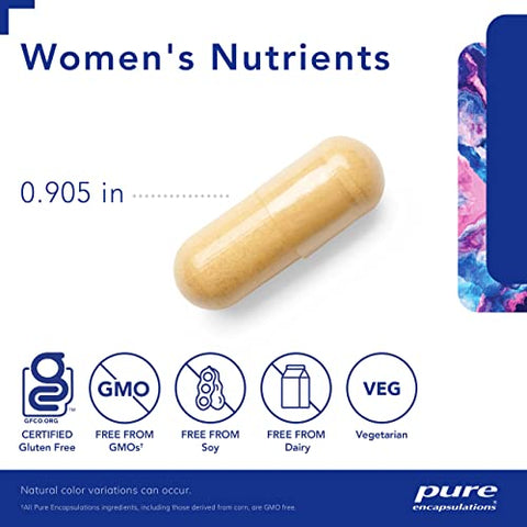 Women’s Nutrients – Multivitamínico para Mulheres Acima de 40 anos para Apoiar a Saúde do Trato Urinário e das Células Mamárias - Pure Encapsulations