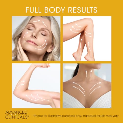 Loção Corporal de Retinol Creme de Colágeno 2pc Conjunto de Cuidados com a Pele do Corpo | Hidratante Firmador da Pele Loção Facial - Advanced Clinicals