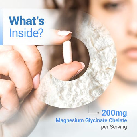 Magnesium Glycinate Chelate | Suplemento de Magnésio para Cãibras Musculares, Relaxamento  Nested Naturals - Nested Naturals