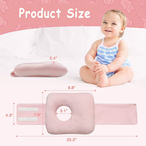 POWYS - Almofada de Tummy Time para G Tube – Cinto de Alimentação com Fecho Ajustável – Apoio para Bebês com Furo – Proteção para Crianças