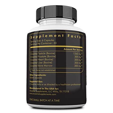Mofo: Suporte para Testosterona e Energia, Saúde e Bem-Estar Masculino, Suplemento de Órgãos de Gado Alimentado com Grama, Livre de Transgênicos, com Fígado – 100g - Ancestral Supplements
