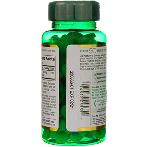 Nature's Bounty - Nature’s Bounty Magnesium 500 mg – 100 comprimidos (Pacote com 10) | Comprimidos de Magnésio | Marca Nature’s Bounty