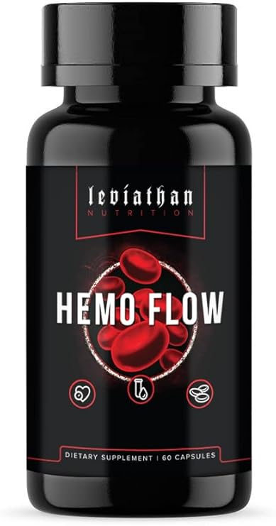 Leviathan Nutrition - Hemo Flow | Nattokinase para Óxido Nítrico | Suplemento | 60 cápsulas | 500mg | Marca Hemo Flow