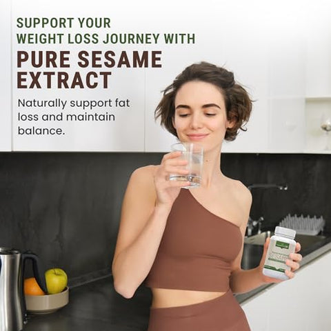 Lignans For Life - Lignanas Para a Vida Sesamin para Pessoas – 90 Cápsulas, 15x Mais Sesamin do que Sementes de Gergelim, 540mg de Extrato de Semente de Gergelim, 81mg de Sesamin, 27mg de Sesamolina – Potencializador Hepático