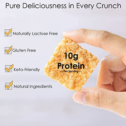 Queijo Crocante, Cheddar, 280g (2 Unidades) | Petisco Saboroso | Alto Teor de Proteína | Baixo Carboidrato | Sem Glúten | Sem Trigo - Sonoma Creamery